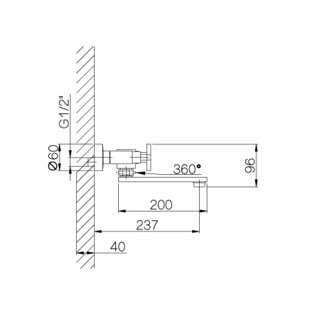 Смеситель для ванны с душем Ganzer Abelard GZ 01031 фото