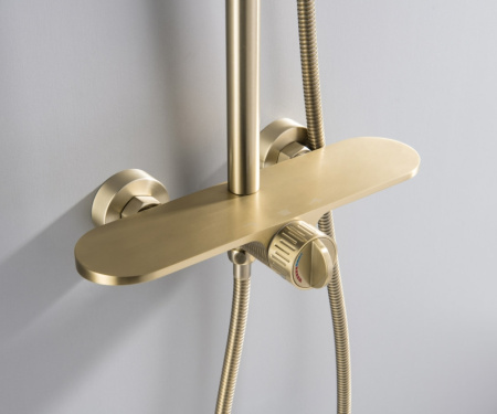 Душевая система Bronze de Luxe Icon 80112CG матовое золото фото