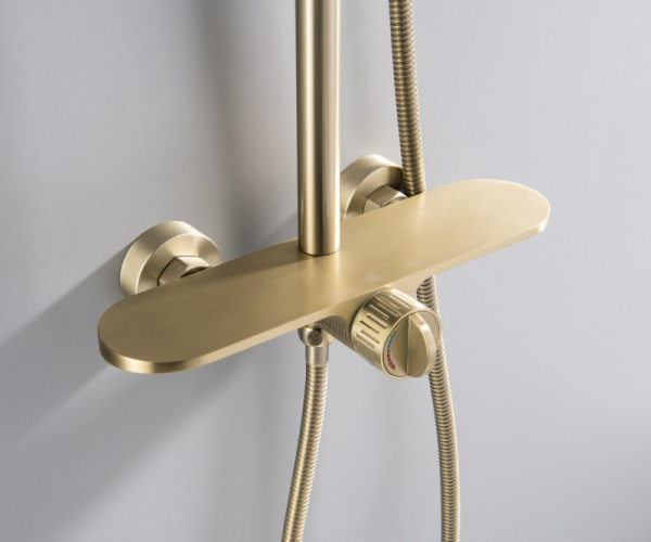 Душевая система Bronze de Luxe Icon 80112CG матовое золото фото