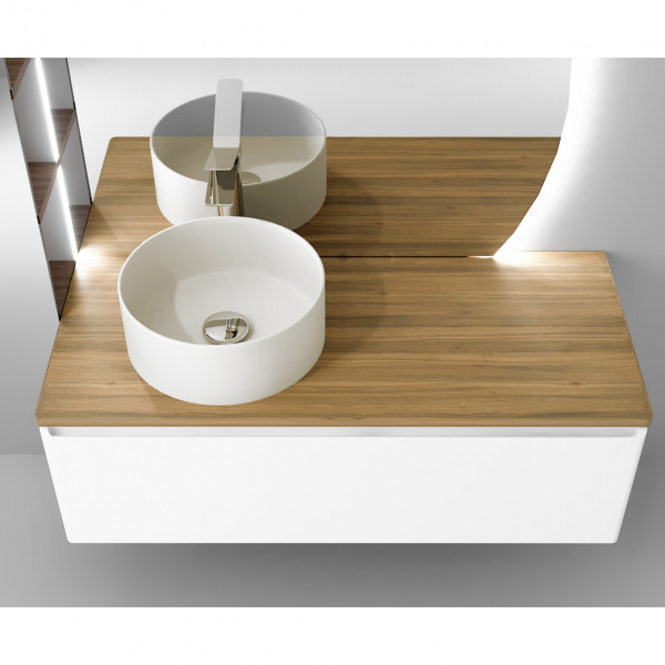 Тумба с раковиной Jorno Solis Sol.01.120/P/W 120 см фото
