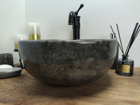 Раковина из мрамора Indo Bowl Black Small BM-00350 фото