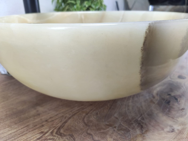 Накладная раковина из оникса Bowl Yellow Small BO-01021 (40*40*15) фото
