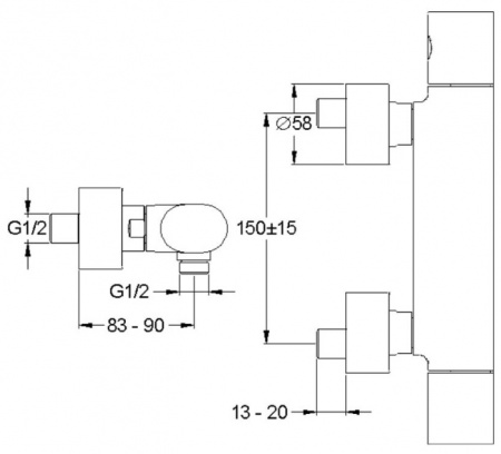 Термостатический смеситель для душа Jacob Delafon Talan E10091RU-CP фото