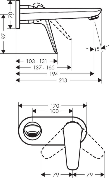 Смеситель для раковины Hansgrohe Novus 71127000 фото