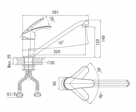Смеситель для кухни D&K Wurzburg Bayern DA1112301 фото
