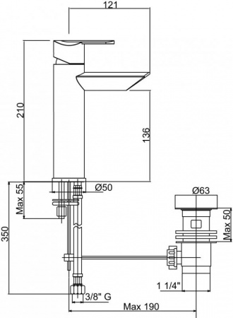 Смеситель для раковины Cezares Garda GARDA-LSM11-01-Cr фото