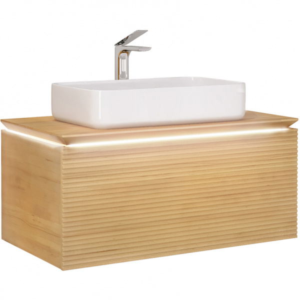 Тумба под раковину с подсветкой Jorno Karat Kar.01.100/P/BuL 100 см фото