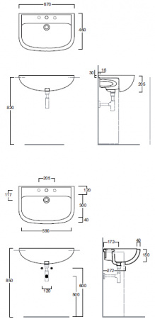 Раковина полувстраиваемая Simas Top e lavabi d'Arredo S57 bi*1 фото
