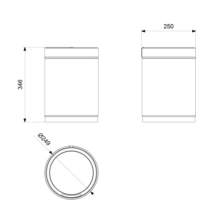 Ведро мусорное, сенсорное Timo Saona 13100/13 Никель фото