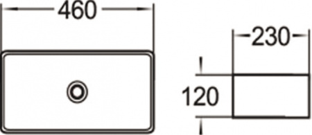 Накладная раковина SantiLine SL-1100 46x23 фото