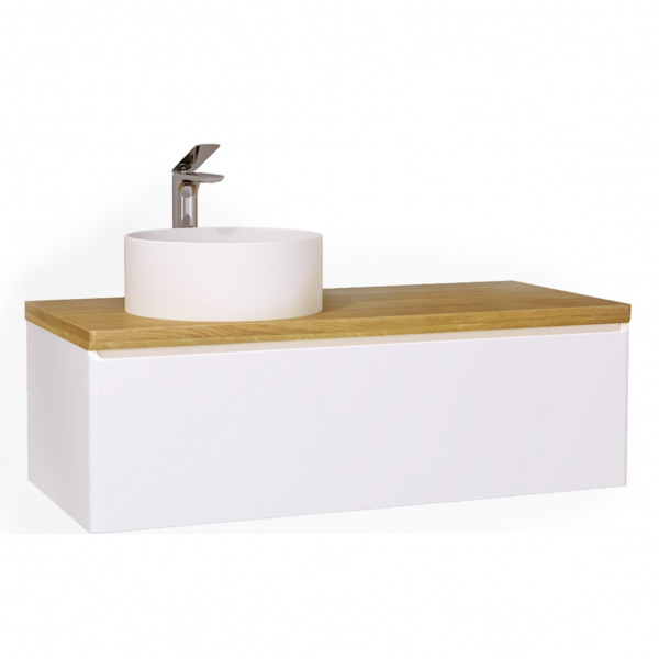 Тумба с раковиной Jorno Solis Sol.01.120/P/W 120 см фото