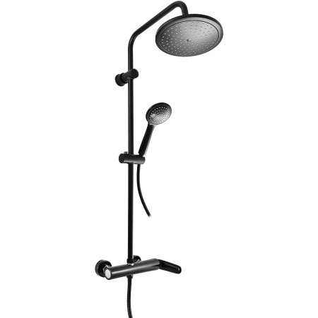Душевая система Rav Slezak Tigris TG182.5/3CMATC Черный матовый Хром фото