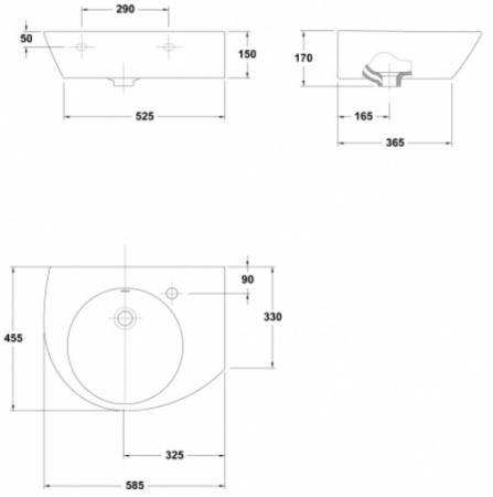 Подвесная раковина Gala Street 31050 58 см фото