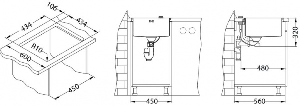 Мойка для кухни Alveus Monarch Quadrix 30 Bronze фото