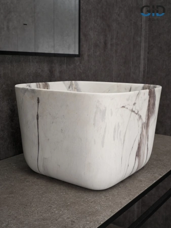 Накладная раковина GID Mnc9301 54480 37x36 под мрамор фото