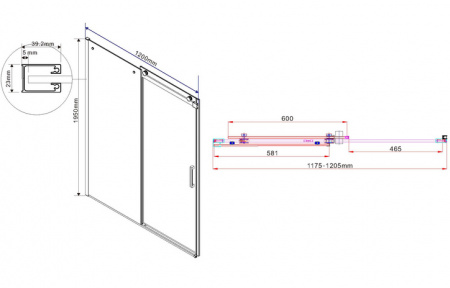 Душевая дверь Vincea Como VPS-1C120CL фото