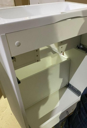 Тумба под раковину Style Line Бергамо мини 90 СС-00002364 белая фото