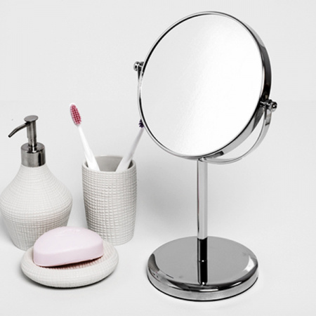 Косметическое зеркало для ванной двухстороннее с 3-х кратным увеличением WasserKRAFT K-1003 фото