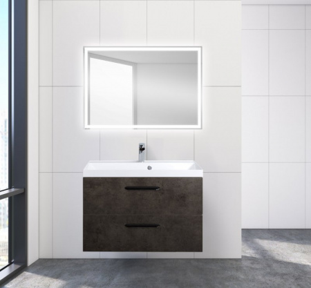 Тумба под раковину Belbagno Aurora AURORA-800-2C-SO-CS Cemento Scuro фото