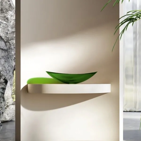 Накладная раковина Abber Kristall AT2808Emerald 60x38 зеленая фото