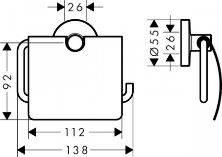 Держатель для туалетной бумаги Hansgrohe Logis Universal 41723000 фото