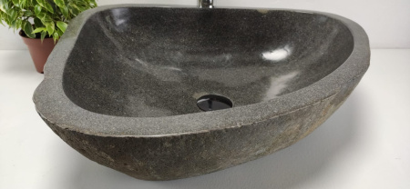 Накладная раковина из речного камня RS0820 (53*45*15) фото