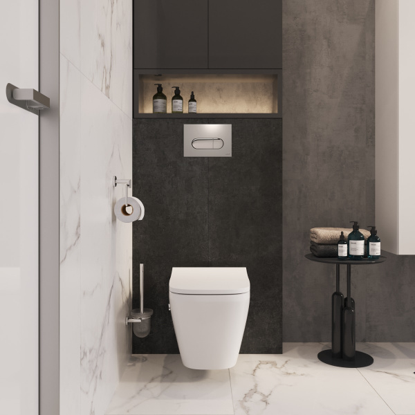 Подвесной унитаз с функцией биде VitrA Integra Square (Интегра Скуэр) 7082B003-7209 безободковый фото