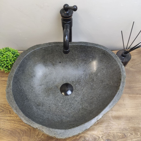 Накладная раковина из речного камня RS01169 (51*45*15) C20 фото