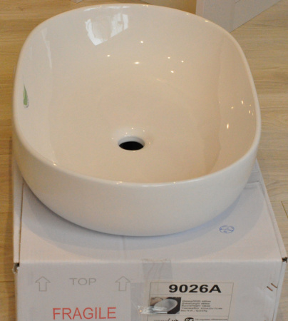 Накладная раковина CeramaLux N 9026А 60х40 белая глянцевая фото