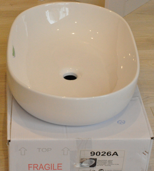 Накладная раковина CeramaLux N 9026А 60х40 белая глянцевая фото