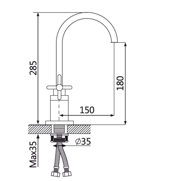 Смеситель для кухни Oute T76 T7613B фото