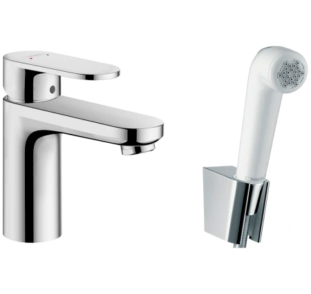Смеситель для раковины с гигиеническим душем Hansgrohe Vernis Blend 71215000 хром фото