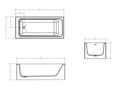 Ванна из искусственого камня Abber Blitz AS9502GB 180x80 белый мрамор фото