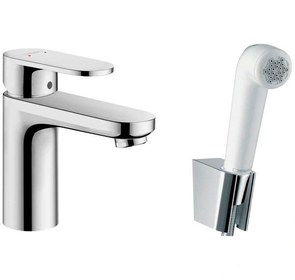 Смеситель для раковины с гигиеническим душем Hansgrohe Vernis Blend 71215000 хром фото