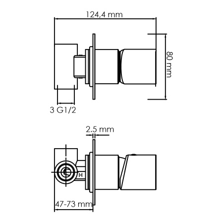 Смеситель для душа WasserKRAFT Elbe 7452 фото