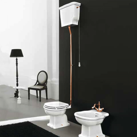 Унитаз с высоким бачком HEC004 01 00/ EE16 bi Artceram Hermitage HEV002 01 00/ EE01 bi бронза фото