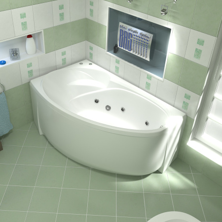 Ванна акриловая с гидромассажем Bas Фэнтази 150х90 L фото