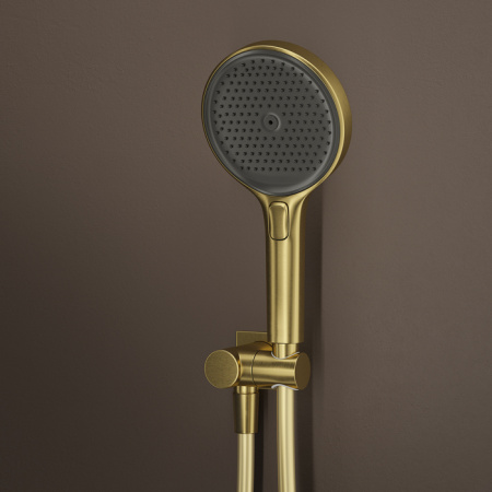Душевая система скрытого монтажа с термостатом Iddis Duna DUNMGSTi68 матовое золото фото