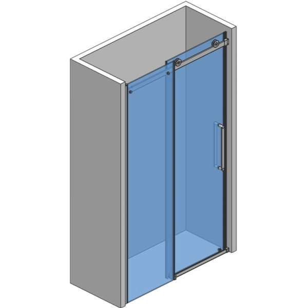 Душевая дверь AQUAme 120 AQM4201F-12 хром фото