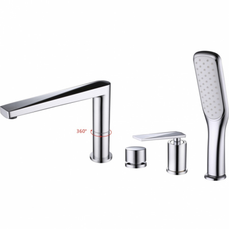 Смеситель на борт ванны Boheme Venturo 370 хром фото