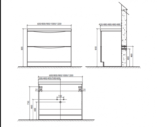 Тумба под раковину BelBagno Ancona-N ANCONA-N-1200-2C-PIA-WO 120 см фото