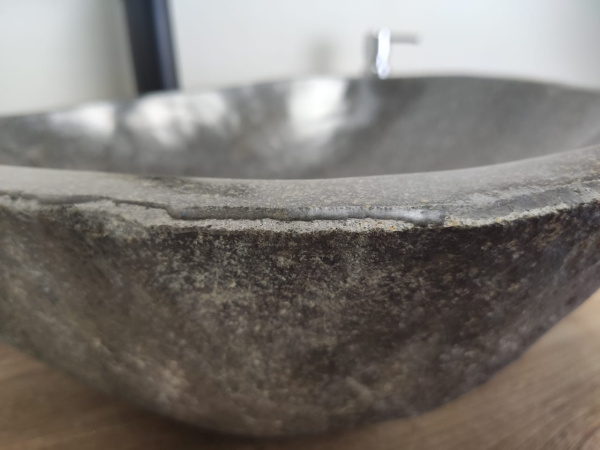 Накладная раковина из речного камня RS0623 (47*40*15) фото