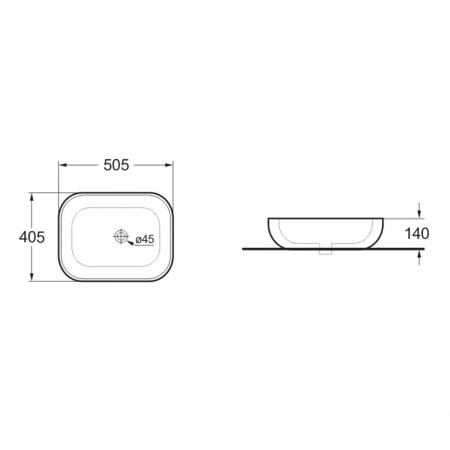 Накладная раковина Vincea VBS-101MA 50x40 антрацит матовый фото