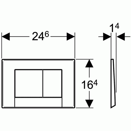 Смывная клавиша Geberit Sigma 30 115.883.JQ.1 хром матовый/хром матовый фото
