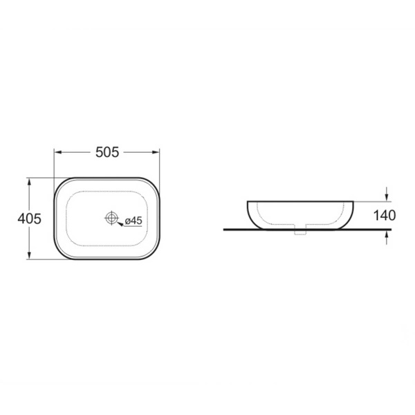 Накладная раковина Vincea VBS-101MC 50x40 капучино матовый фото