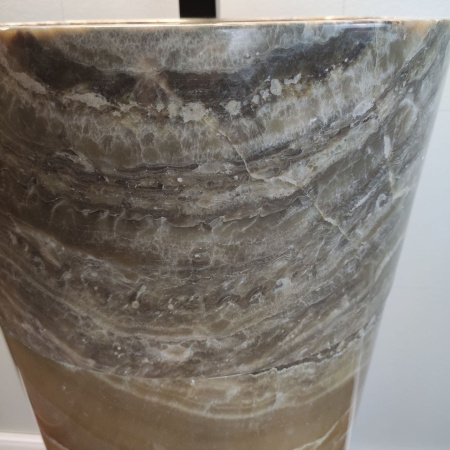 Раковина напольная из оникса Grey ON-01351 (40*40*90) фото