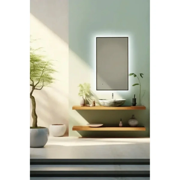 Зеркало с подсветкой и обогревом Aquame AQM9102B 60x100 фото