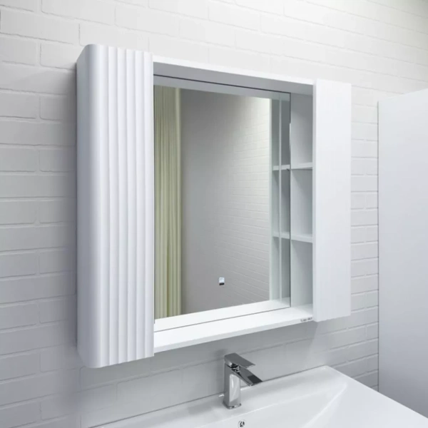 Зеркало-шкаф Comforty Ангара-90 00-00019941 белый фото