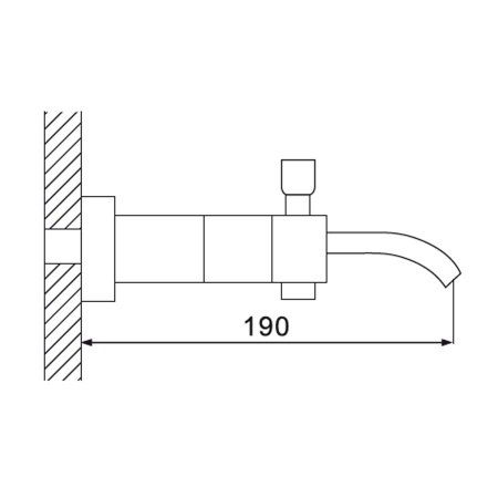 Смеситель для ванны с душем Oute T75 T7502 фото