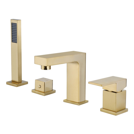 Смеситель на борт ванны Abber Daheim AF8213G золото матовое фото